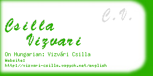 csilla vizvari business card